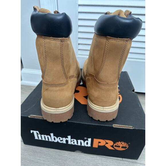 Timberland PRO Men's Direct Attach 8 Inch Soft Toe Waterproof boots wheat sz 12 - Picture 4 of 7